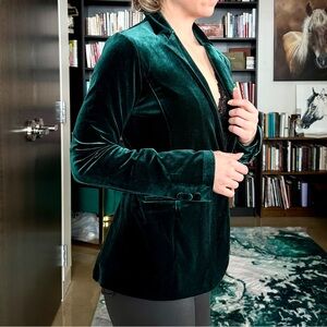 Tahari Emerald Velvet Blazer